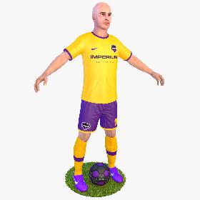 3D model 3D Soccer Player 4K